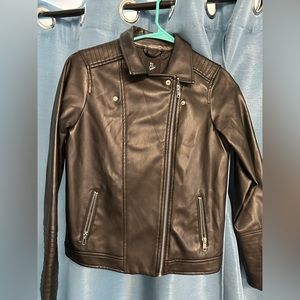 Black leather jacket